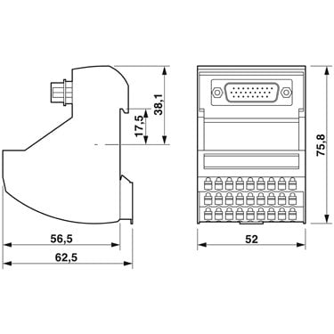 2904269 Phoenix Contact - Interface module - VIP-3/PT/HD26SUB/M