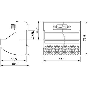 2904271 Phoenix Contact - Interface module - VIP-3/PT/HD62SUB/M