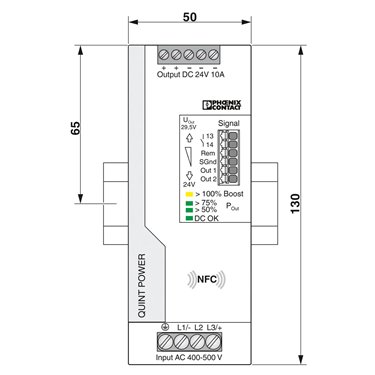 2904621 Phoenix Contact - Power supply unit - QUINT4-PS/3AC/24DC/10