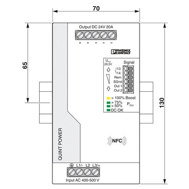 2904622 Phoenix Contact - Power supply unit - QUINT4-PS/3AC/24DC/20
