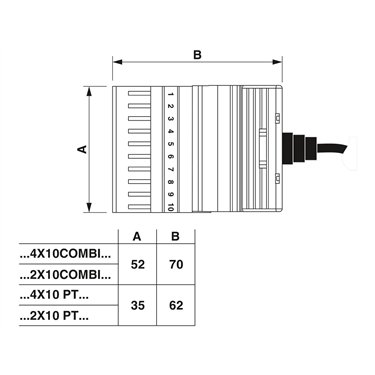 2904721 Phoenix Contact - Front adapters - VIP-PA-PWR/2X10COMBI/ 6,0M/S7