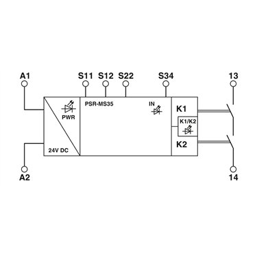 2904953 Phoenix Contact - Safety relays - PSR-MS35-1NO-24DC-SC