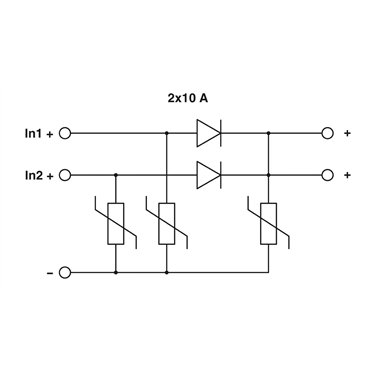 2907380 Phoenix Contact - Diode - TRIO2-DIODE/12-24DC/2X10/1X20