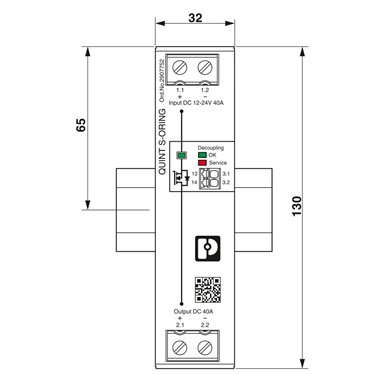 2907752 Phoenix Contact - Redundancy module - QUINT4-S-ORING/12-24DC/1X40
