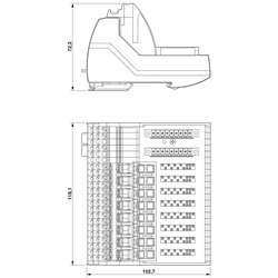 2908464 Phoenix Contact - Passive module - VIP-3/SC/2FLK14/AN/2P/S7-1500A