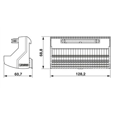 2908497 Phoenix Contact - Passive module - VIP-3/SC/FLK50/AN/2P/S7-1500