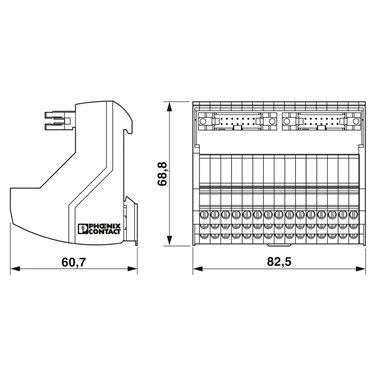 2908845 Phoenix Contact - Passive module - VIP-3/SC/2FLK14/AN/2P/S7-1500B