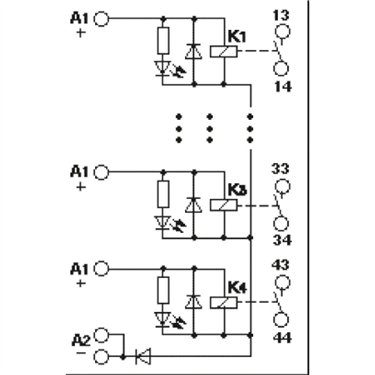 2943754 Phoenix Contact - Multiple relay module - EMUG 22- 4REL/KSR-G 24/ 1
