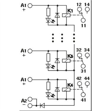 2943767 Phoenix Contact - Multiple relay module - EMUG 45- 4REL/KSR-G 24/21