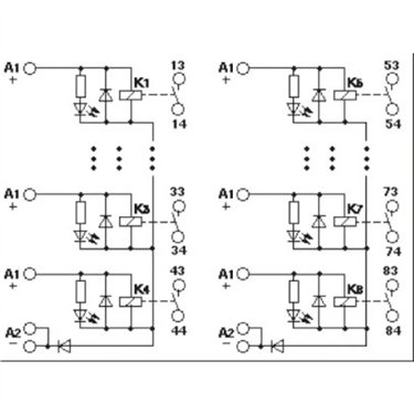 2943770 Phoenix Contact - Multiple relay module - EMUG 45- 8REL/KSR-G 24/ 1