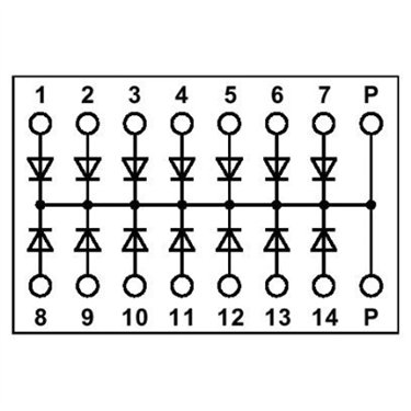 2950116 Phoenix Contact - Diode block - EMG 45-DIO14P