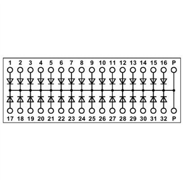 2954918 Phoenix Contact - Diode block - EMG 90-DIO 32P