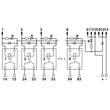 2962900 Phoenix Contact - Active module - UM 45- 8RM/MR-G24/1/PLC