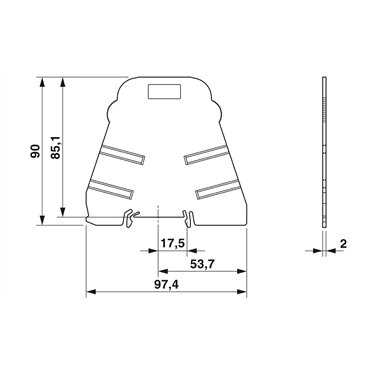2966841 Phoenix Contact - Separating plate - PLC-ATP BK
