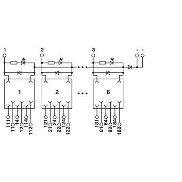 2975722 Phoenix Contact - Multiple relay module - UMK- 8 RELS/KSR-24/21/21