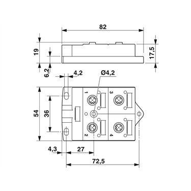 2981871 Phoenix Contact - Sensor/actuator box - PSR-SACB-4/4-L- 5,0PUR-SD
