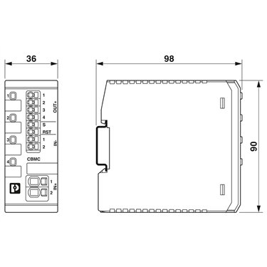 1065729 - Phoenix Contact - CBMC E4 24DC/1-10A S-R
   