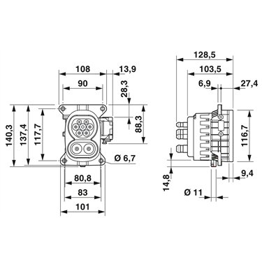 1211206 - Phoenix Contact - CHARX T2HBI24-1AC32DC250-2,0M2
   