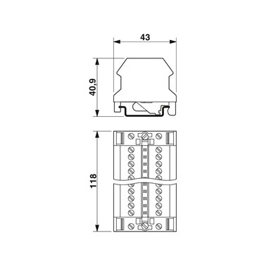 0441711 - Phoenix Contact - CT-TERMIBLOCK 10 DA
   