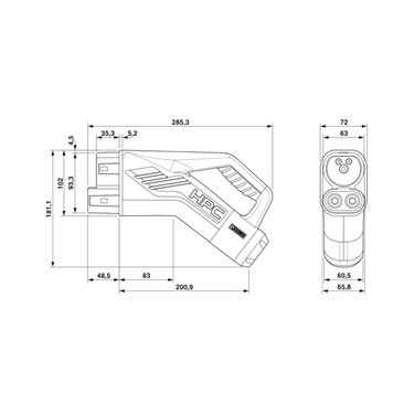 1085631 - Phoenix Contact - EV-T2HPCC-DC500A-5,0M50ECBK11S
   