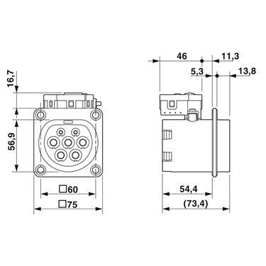 1532128 - Phoenix Contact - EV-T2M3SO12-4P-R-BL-SET
   