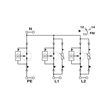 2905468 - Phoenix Contact - FLT-SEC-T1+T2-2S-350/25-FM
   