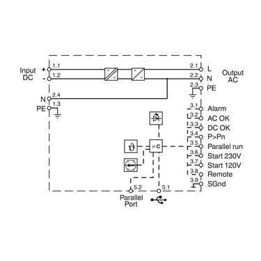1067325 - Phoenix Contact - QUINT4-INV/24DC/1AC/600VA/USB
   