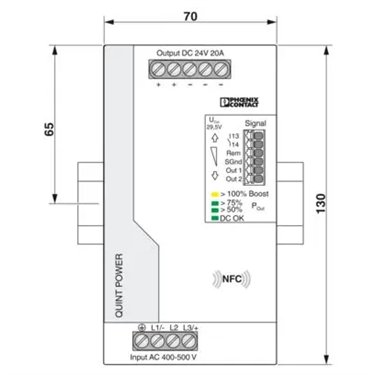 1343940 - Phoenix Contact - QUINT4-PS/3AC/24DC/20/CO
   