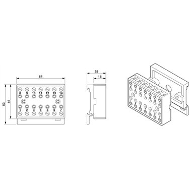 1113840 - Phoenix Contact - SOCKET FOR HR114 AND HR115
   