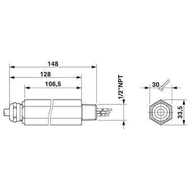 2882569 - Phoenix Contact - S-PT-1X2-24DC-1/2"
   