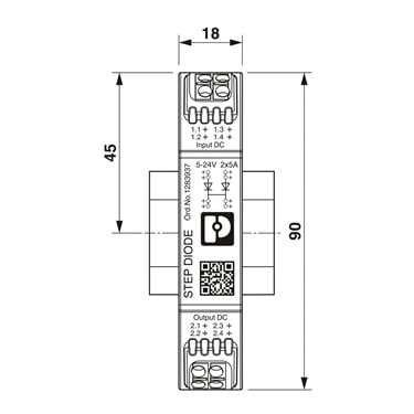 1283937 - Phoenix Contact - STEP3-DIODE/5-24DC/2X5/1X10/PT
   