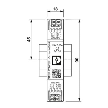 1088495 - Phoenix Contact - STEP3-PS/1AC/24DC/0.63/PT
   