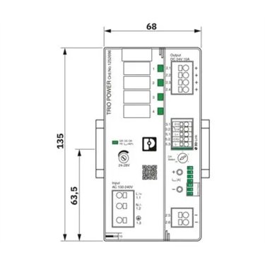 1252696 - Phoenix Contact - TRIO3-PS/1AC/24DC/10/4C/IOL
   
