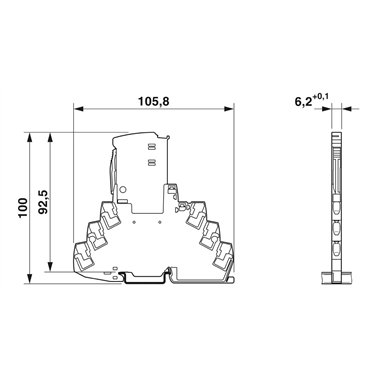 1065320 - Phoenix Contact - TTC-6P-2X1-F-24DC-PT-I
   