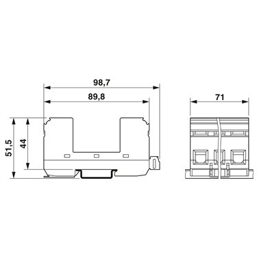 2858674 - Phoenix Contact - VAL-MS/3+1-BE/FM-UD
   