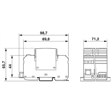 1044182 - Phoenix Contact - VAL-MS-T1/T2 1000DC-PV/3+V-FM/32
   