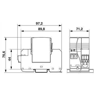 1266417 - Phoenix Contact - VAL-MS-T1/T2 335/12.5/3+1-FM-PT
   