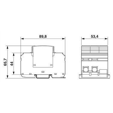 2801163 - Phoenix Contact - VAL-MS-T1/T2 600DC-PV/2+V
   