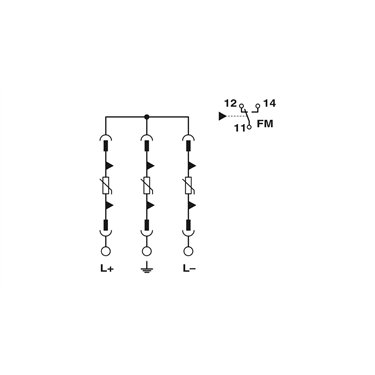 2801164 - Phoenix Contact - VAL-MS-T1/T2 600DC-PV/2+V-FM
   