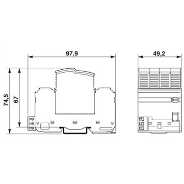 2905340 - Phoenix Contact - VAL-SEC-T2-3S-350-FM
   