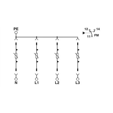 1076468 - Phoenix Contact - VAL-SEC-T2-4+0-440-FM
   