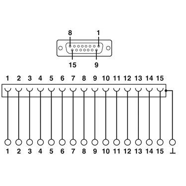 1278824 - Phoenix Contact - VFC-PT/D15SUB/F
   