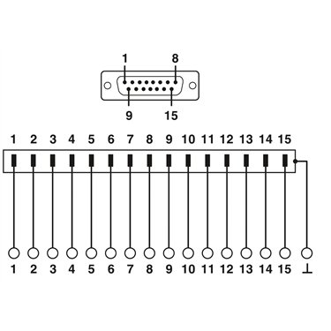 1278800 - Phoenix Contact - VFC-PT/D15SUB/M
   