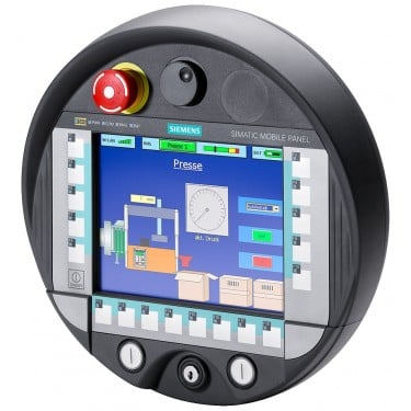 6AV6645-0GC01-0AX1 SIMATIC MOBILE PANEL 277F IWLAN V2 (USA), WITH INTEGR.ENABL.-PUSHBUTTON EMERG.-STOP BUTTON,HANDWHEEL