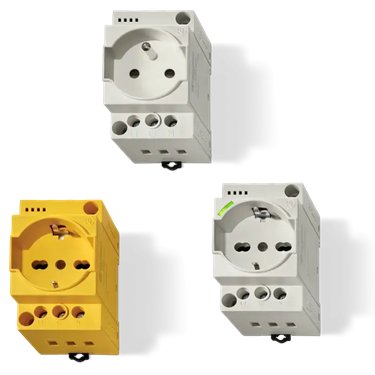 7U.01.8.230.0010 - Finder - Presa Da Quadro-Fr Grigia Con LED