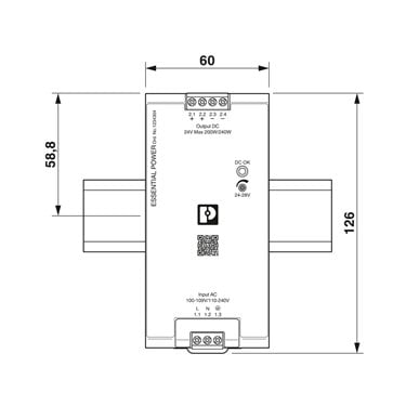 1234304 Phoenix Contact - Alimentatore - PS-EE-2G/1AC/24DC/240W/SC
