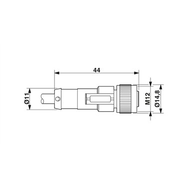 1520369 Phoenix Contact - Sensor/actuator cable - SAC-8P- 5,0-PUR/M12FS