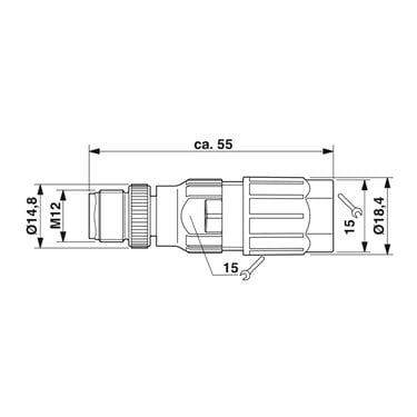 1521591 Phoenix Contact - Connettore - SACC-MS-4QO-0,75-M SCO