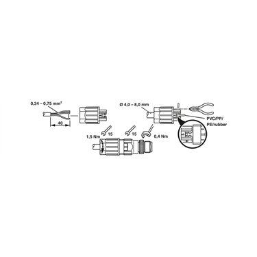 1521591 Phoenix Contact - Connettore - SACC-MS-4QO-0,75-M SCO