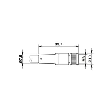 1683484 Phoenix Contact - Cavo sensore/attuatore - SAC-4P-10,0-PUR/M 8FS